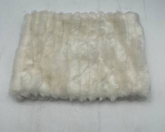Lot 2679: Ivory Faux Fur Satin-Lined Wrap