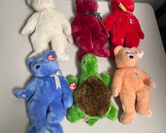 Lot 10152: Ty Beanie Buddies Six-Piece 1998–2002 Collection