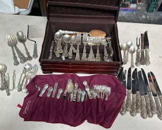 Lot 1: 116 Pc Sterling Flatware Set, Shell & Scroll, in Chest