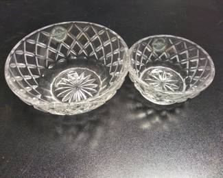 Lot 235: Lenox Crystal Diamond Cut Lead Crystal Bowls, Set of 2