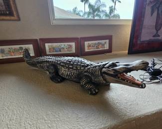 Concrete alligator $35