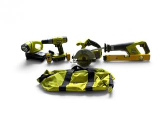 120 RyobiCordlessPowerToolSetwChargerBagAccessories