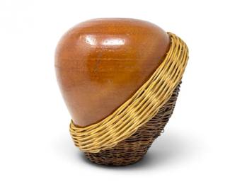 28 WovenBasketPotterySculpturalVase
