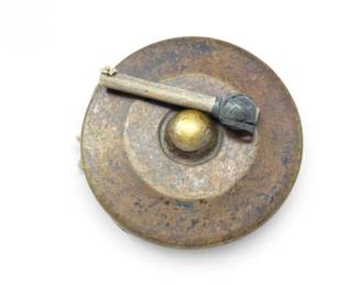 36 LargeBrassBossedGongwWoodLeatherBeater