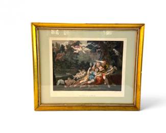 124 RenaudetArmideHandColoredEngravingFramed