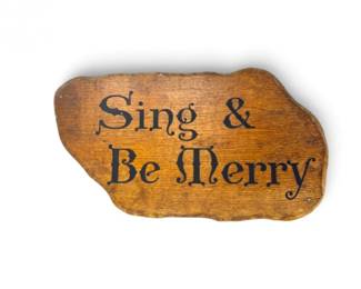 115 SingBeMerryPaintedWoodWallSign