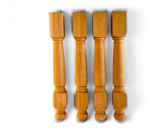146 Setof4ClassicDesignsHeavySolidWoodTurnedTableLegsNIB