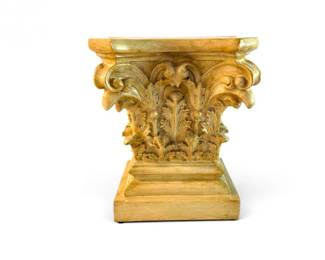 112 OrnateCorinthianColumnStylePlasterPedestalStand17H