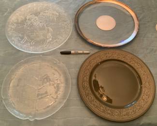 Large serving plates for entertaining.