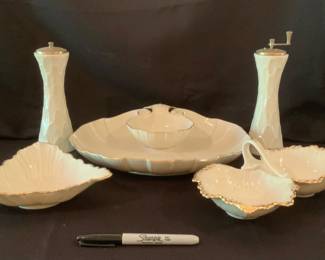 Five pieces of Lenox table pieces