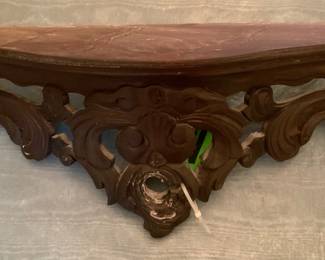 Wooden wall shelf. “ W x “D x “H.