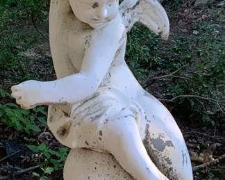 Lightweight fiberglass statue of a putti. “ tall.