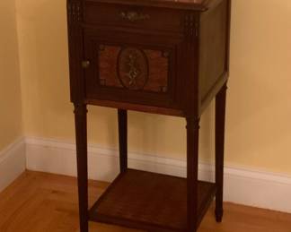 Late 19th-early 20th century humidor w/ marble top. 16” W x 15” D x31” H.