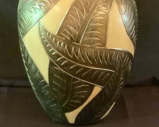 Large vase. 12 1/2” H x 8 1/2” D.