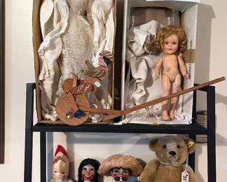 Vintage and antique dolls and plushes
