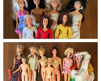Vintage Barbie, Hasbro, Mego, and Kenner dolls