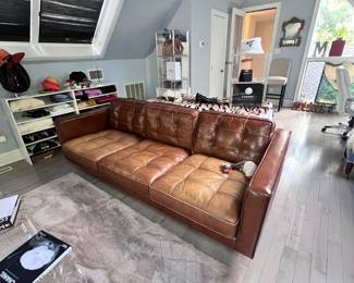 PAIR leather sofas avail