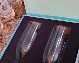 Tiffany & Co. Wine Glass Set in Box