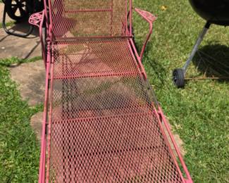 mid century metal lounger