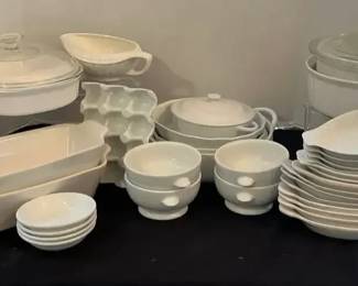 White Corningware Serving Pieces