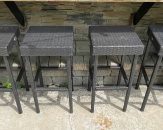 Four Crosley Furniture Outdoor Bar Stools