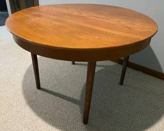 Antique Oak Card Table w Folding Legs