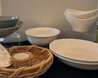 White Large Serving Pieces. Chip And Dip