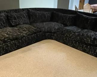 Massive Monochrome LShaped Sectional w Down Cushions