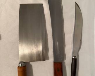 Chinese Cleaver San Han NGA #2, Antique Lamson Goodnow, Vtg Grasoli Solinger