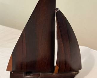Wooden sailboat