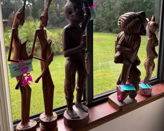 Carved wooden figurines