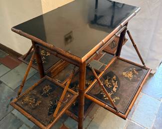 Available now! Mid Century Drop Leaf Chinois Bamboo Table