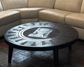 Available now! Tooled  Inspired Leather Table