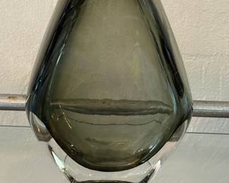 (8") 1950's Orrefors Gray Sommerso Vase by Nils Landberg