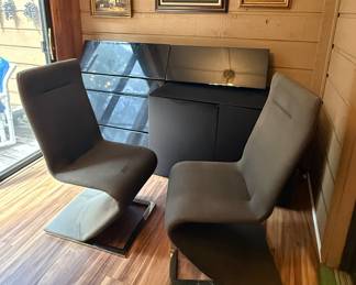 Available now! Pair of Zig Zag Contemporary Chairs