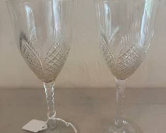 Cut crystal glasses