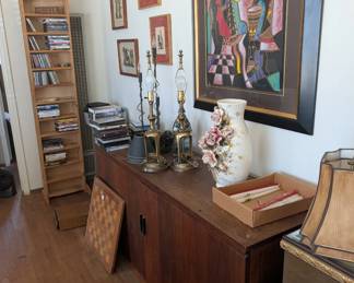 MCM style stereo cabinet! heavy teak .