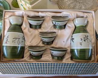 Vintage sake set