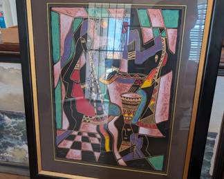 Signed art in entry way!