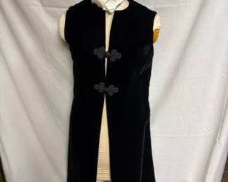 Velvet vintage long vest