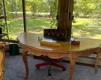 1/2 moon French provincial desk