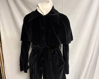 Velvet trench coat