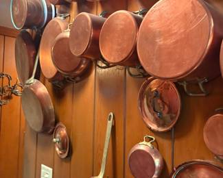 Copper pots and pans