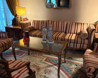 Empire style sofa an matching armchairs 