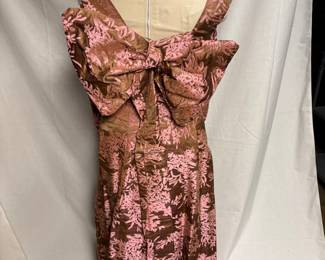 Designer gown with matching fingerless gloves