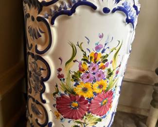 Hand painted umbrella stand Portugal 
