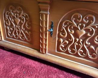 French carved wedding chest