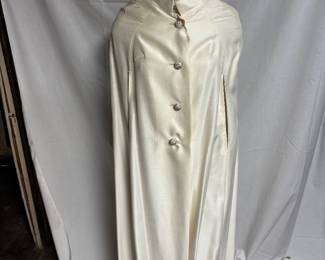 Sacks vintage white silk cape