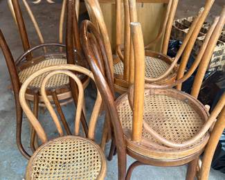 MCM Radomsko sweetheart bentwood chairs set of 4 