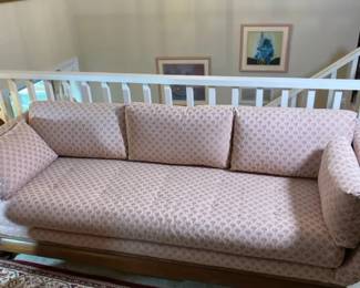 Pink Upholstered Sofa